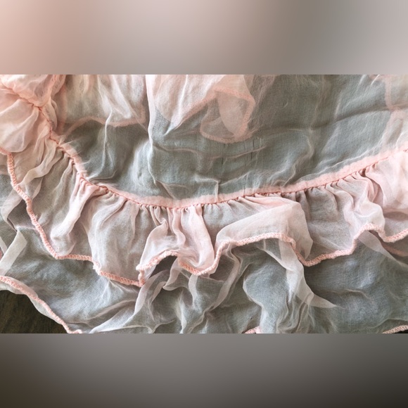 Boston Proper Silk sheer boho peasant style mini, Swim, cover-up, tunic sz S - Picture 13 of 16